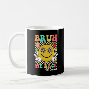 Bruh We Back 7th Graders Cute Groovy Smile Face Coffee Mug