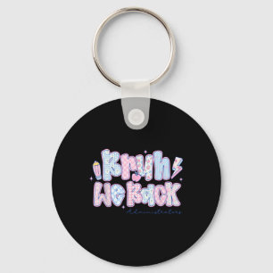 Bruh We Back Administrators Flowers Back To School Key Ring
