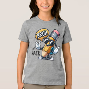 Bruh We Back, Back To School Teacher  Tri-Blend Shirt