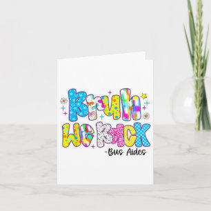 Bruh We Back Bus Aides Funny Back To School  Card