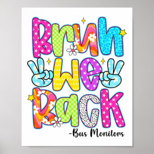 Bruh We Back Bus Monitors Leopard Back To School  Poster