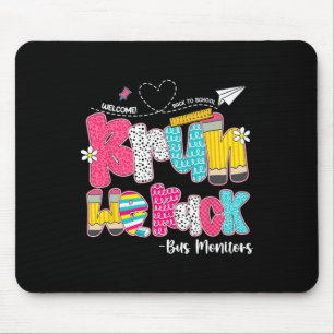 Bruh We Back Bus Monitors Welcome Back To School Mouse Pad