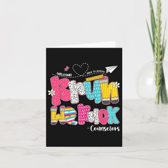 Bruh We Back Counsellors Welcome Back To School  Card (Front)