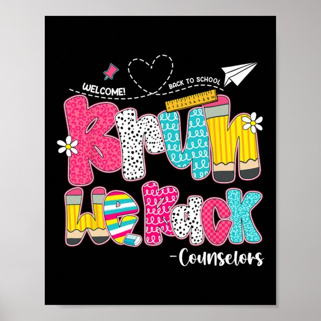 Bruh We Back Counsellors Welcome Back To School  Poster (Front)