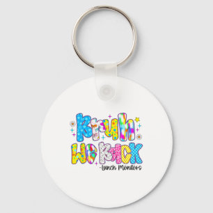 Bruh We Back Lunch Monitors Funny Back To School Key Ring