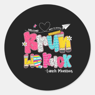 Bruh We Back Lunch Monitors Welcome Back To School Classic Round Sticker