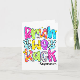 Bruh We Back Supervisors Leopard Back To School Card
