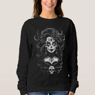 Bruja Witch Dia de Muertos Chicana Chingona Mexica Sweatshirt