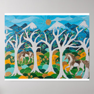 Brumbies in the High Country Poster