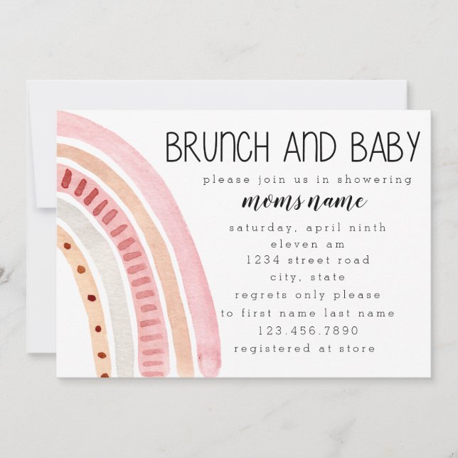 Brunch and Baby Shower Customise Invitation (Front)