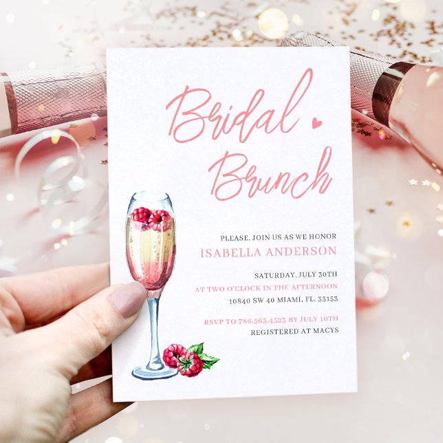Brunch and Bubbly Blush Pink Bridal Shower  Invitation (Creator Uploaded)