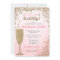 Brunch and Bubbly Bridal Shower Glitter Invitation