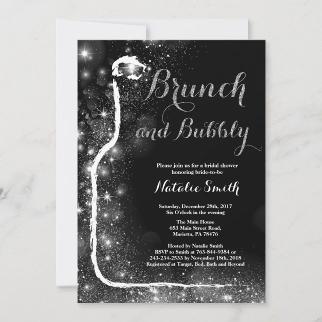 Brunch and Bubbly Bridal Shower Invitation (Front)