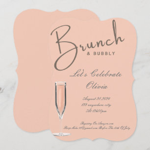 BRUNCH AND BUBBLY BRIDAL SHOWER INVITATION