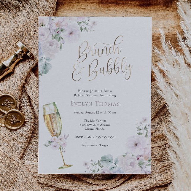 Brunch and Bubbly Bridal Shower Invitation (Creator Uploaded)