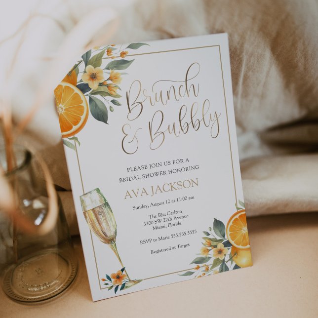 Brunch and Bubbly Bridal Shower Invitation (Creator Uploaded)