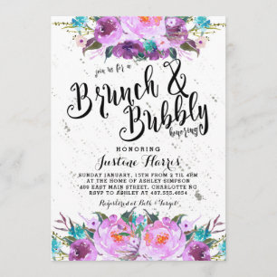 Brunch and bubbly Bridal Shower Invitation