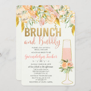 Brunch and Bubbly Bridal Shower Invitation