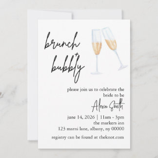 Brunch and Bubbly Bridal Shower Invitation - Edit!