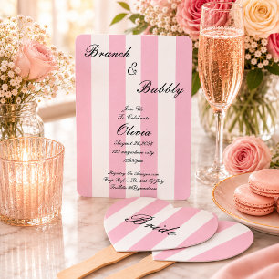 BRUNCH AND BUBBLY BRIDAL SHOWER INVITATION PINK