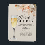brunch and bubbly Bridal shower pampas grass Invit Magnet<br><div class="desc">Botanical pampas grass dried botanical modern rustic terracotta natural summer script elegant stylish bridal shower design</div>