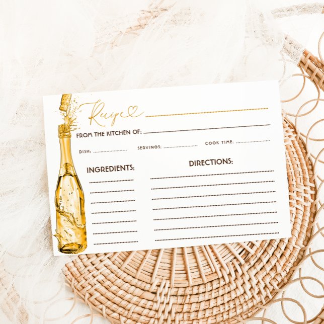 Brunch and Bubbly Bridal Shower Recipe Card (Creator Uploaded)