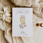 Brunch and Bubbly Bridal Shower Thank You Card<br><div class="desc">Brunch and Bubbly Bridal Shower Thank you cards. Matching items in our store Cava Party Design.</div>