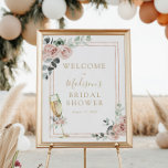 Brunch and Bubbly Bridal Shower Welcome Sign<br><div class="desc">Welcome guests to your shower with this beautiful poster. Add the guest of honor's name,  shower date and custom welcome text using the fields provided. Matching items available in the Adore Paper Co. Zazzle shop.</div>
