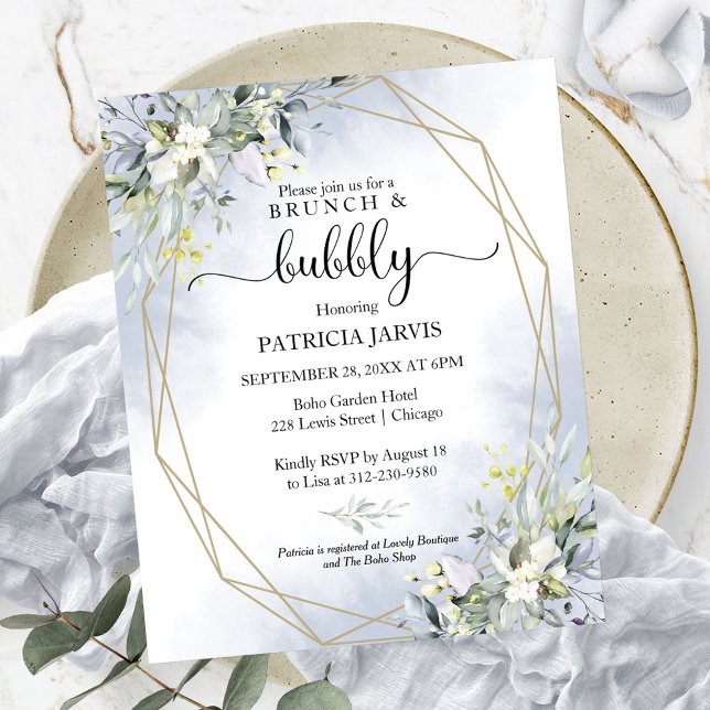 Brunch And Bubbly Budget Bridal Shower Invitations (Creator Uploaded)