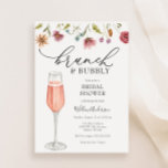 Brunch and Bubbly Champagne Bridal Shower  Invitation<br><div class="desc">This Brunch with the Bride Bridal Shower invitation is perfect to celebrate the bride to be or a bride that has already eloped. Customise with your information for the bride to be.</div>