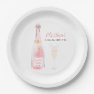 Brunch and Bubbly Champagne Bridal Shower Paper Plate