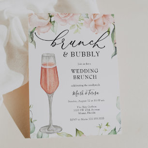 Brunch and Bubbly Champagne Wedding Brunch Invitation