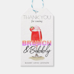 Brunch and Bubbly Favour Gift Tags
