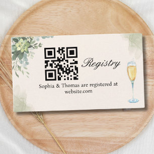 Brunch and Bubbly Glass of Champange Bridal Shower Enclosure Card