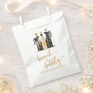 Brunch and Bubbly Gold Champagne Bridal Shower Favour Bags