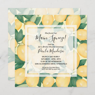 Brunch and Bubbly Lemons Bridal Shower Invitation