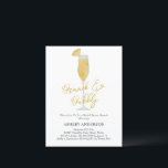 Brunch and Bubbly Mimosa Cocktail Bridal Shower Postcard<br><div class="desc">This bridal shower invitation features a watercolor painting of a mimosa glass. Customise with your information and change any wording to suit your event.</div>