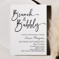 Brunch and Bubbly Minimal Birthday Brunch Party