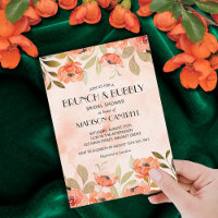 Brunch and Bubbly Orange Floral Bridal Shower