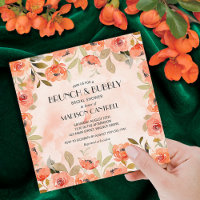 Brunch and Bubbly Orange Floral Bridal Shower