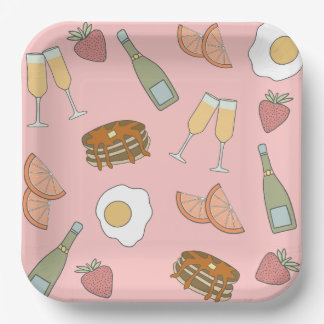 Brunch and Bubbly Paper Plates