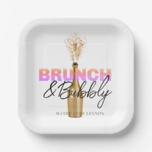 Brunch and Bubbly Paper Plates