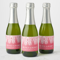 Brunch and Bubbly Pink Mini Sparkling Wine Label