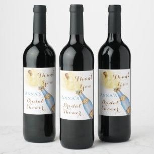 Brunch and Bubbly Sparkling Wine gold Bridal Showe Label