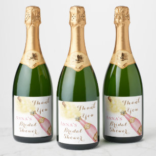 Brunch and Bubbly Sparkling Wine gold Bridal Showe Label