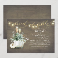Brunch and Bubbly Succulents Pumpkin Bridal Shower