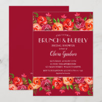 Brunch and Bubbly Watercolor Floral Bridal Shower