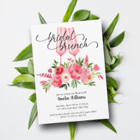 Brunch and Bubby Bridal Shower Champagne Glasses
