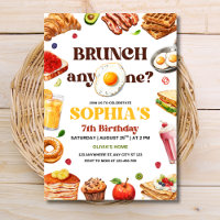 Brunch Birthday Invitation, Breakfast Party Foodie