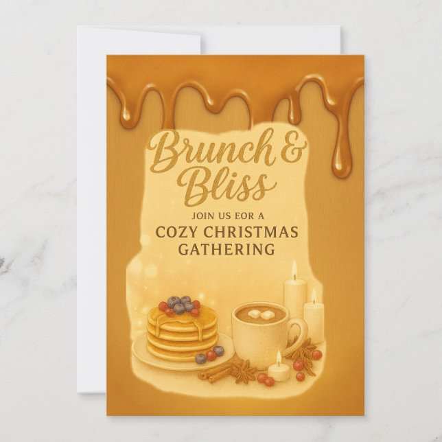 Brunch & Bliss Cosy Christmas Gathering Invitation (Front)